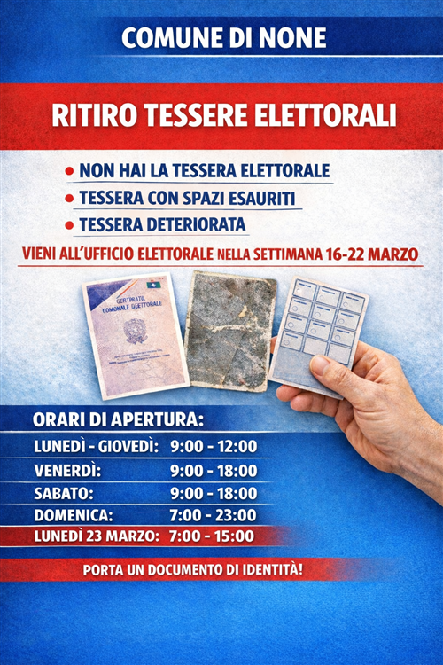 Ritiro tessere elettorale o adesivi