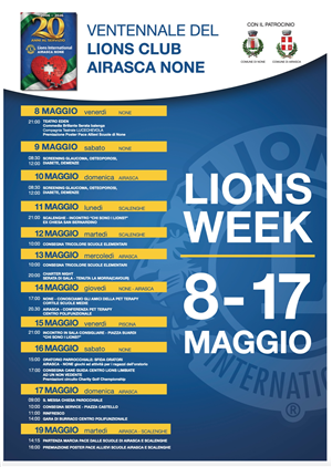 Ventennale del Lions Club Airasca None.